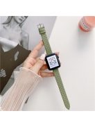 For Apple Watch 10 46mm / Ultra 2 / Ultra 49mm / 9 8 7 45mm / SE (2023) SE (2022) SE 6 5 4 44mm / 3 2 1 42mm PU Leather Watch Bracelet - Light Green