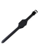 For Apple Watch 10 46mm / Ultra 2 / Ultra 49mm / 9 8 7 45mm / SE (2023) SE (2022) SE 6 5 4 44mm / 3 2 1 42mm PU Leather Wrist Strap - Black