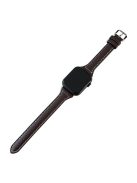 For Apple Watch 10 46mm / Ultra 2 / Ultra 49mm / 9 8 7 45mm / SE (2023) SE (2022) SE 6 5 4 44mm / 3 2 1 42mm PU Leather Wrist Strap - Dark Grey