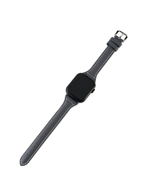 For Apple Watch 10 46mm / Ultra 2 / Ultra 49mm / 9 8 7 45mm / SE (2023) SE (2022) SE 6 5 4 44mm / 3 2 1 42mm PU Leather Wrist Strap - Grey