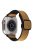 For Apple Watch 10 46mm / Ultra 2 / Ultra 49mm / 9 8 7 45mm / SE (2023) SE (2022) SE 6 5 4 44mm / 3 2 1 42mm PU+Silicone Watch Strap - Light Brown