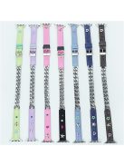 For Apple Watch 10 46mm / Ultra 2 / Ultra 49mm / 9 8 7 45mm / SE (2023) SE (2022) SE 6 5 4 44mm / 3 2 1 42mm Quick Release Strap Rivets Decor Watch Band - Pink