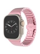 For Apple Watch 10 46mm / Ultra 2 / Ultra 49mm / 9 8 7 45mm / SE (2023) SE (2022) SE 6 5 4 44mm / 3 2 1 42mm Replacement 1-Bead Alloy Watch Band - Pink