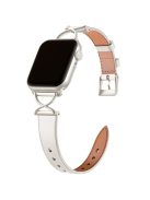 For Apple Watch 10 46mm / Ultra 2 / Ultra 49mm / 9 8 7 45mm / SE (2023) SE (2022) SE 6 5 4 44mm / 3 2 1 42mm Replacement Strap (Electroplated Buckle) - Apricot