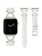 For Apple Watch 10 46mm / Ultra 2 / Ultra 49mm / 9 8 7 45mm / SE (2023) SE (2022) SE 6 5 4 44mm / 3 2 1 42mm Replacement Strap (Electroplated Buckle) - Apricot