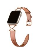 For Apple Watch 10 46mm / Ultra 2 / Ultra 49mm / 9 8 7 45mm / SE (2023) SE (2022) SE 6 5 4 44mm / 3 2 1 42mm Replacement Strap (Electroplated Buckle) - Brown