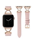 For Apple Watch 10 46mm / Ultra 2 / Ultra 49mm / 9 8 7 45mm / SE (2023) SE (2022) SE 6 5 4 44mm / 3 2 1 42mm Replacement Strap (Electroplated Buckle) - Pink