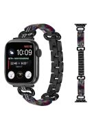 For Apple Watch 10 46mm / Ultra 2 / Ultra 49mm / 9 8 7 45mm / SE (2023) SE (2022) SE 6 5 4 44mm / 3 2 1 42mm Resin Band Strap - Black