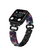 For Apple Watch 10 46mm / Ultra 2 / Ultra 49mm / 9 8 7 45mm / SE (2023) SE (2022) SE 6 5 4 44mm / 3 2 1 42mm Resin Band Strap - Black