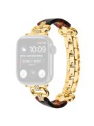 For Apple Watch 10 46mm / Ultra 2 / Ultra 49mm / 9 8 7 45mm / SE (2023) SE (2022) SE 6 5 4 44mm / 3 2 1 42mm Resin Band Strap - Gold+Black