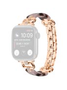 For Apple Watch 10 46mm / Ultra 2 / Ultra 49mm / 9 8 7 45mm / SE (2023) SE (2022) SE 6 5 4 44mm / 3 2 1 42mm Resin Band Strap - Rose Gold+Black