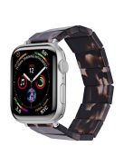 For Apple Watch 10 46mm / Ultra 2 / Ultra 49mm / 9 8 7 45mm / SE (2023) SE (2022) SE 6 5 4 44mm / 3 2 1 42mm Resin Blocks Strap - Black Grey