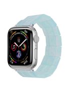 For Apple Watch 10 46mm / Ultra 2 / Ultra 49mm / 9 8 7 45mm / SE (2023) SE (2022) SE 6 5 4 44mm / 3 2 1 42mm Resin Blocks Strap - Green