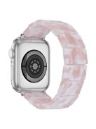 For Apple Watch 10 46mm / Ultra 2 / Ultra 49mm / 9 8 7 45mm / SE (2023) SE (2022) SE 6 5 4 44mm / 3 2 1 42mm Resin Blocks Strap - Pink Mix