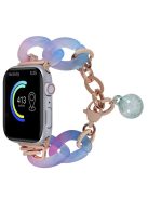 For Apple Watch 10 46mm / Ultra 2 / Ultra 49mm / 9 8 7 45mm / SE (2023) SE (2022) SE 6 5 4 44mm / 3 2 1 42mm Resin Bracelet Strap - Blue