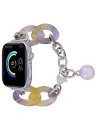 For Apple Watch 10 46mm / Ultra 2 / Ultra 49mm / 9 8 7 45mm / SE (2023) SE (2022) SE 6 5 4 44mm / 3 2 1 42mm Resin Bracelet Strap - Purple