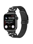 For Apple Watch 10 46mm / Ultra 2 / Ultra 49mm / 9 8 7 45mm / SE (2023) SE (2022) SE 6 5 4 44mm / 3 2 1 42mm Rhinestone Decor Watchband - Black