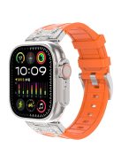 For Apple Watch 10 46mm / Ultra 2 / Ultra 49mm / 9 8 7 45mm / SE (2023) SE (2022) SE 6 5 4 44mm / 3 2 1 42mm Rhinestone Watch Band - Orange