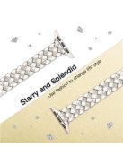 For Apple Watch 10 46mm / Ultra 2 / Ultra 49mm / 9 8 7 45mm / SE (2023) SE (2022) SE 6 5 4 44mm / 3 2 1 42mm Rhombus Design Zinc Alloy Watch Strap - Starlight