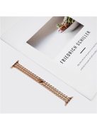 For Apple Watch 10 46mm / Ultra 2 / Ultra 49mm / 9 8 7 45mm / SE (2023) SE (2022) SE 6 5 4 44mm / 3 2 1 42mm Rhombus Zinc Alloy Strap - Rose Gold