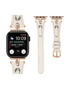 For Apple Watch 10 46mm / Ultra 2 / Ultra 49mm / 9 8 7 45mm / SE (2023) SE (2022) SE 6 5 4 44mm / 3 2 1 42mm Rose Gold Buckle Watchband - Apricot