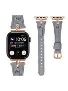 For Apple Watch 10 46mm / Ultra 2 / Ultra 49mm / 9 8 7 45mm / SE (2023) SE (2022) SE 6 5 4 44mm / 3 2 1 42mm Rose Gold Buckle Watchband - Grey