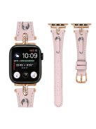 For Apple Watch 10 46mm / Ultra 2 / Ultra 49mm / 9 8 7 45mm / SE (2023) SE (2022) SE 6 5 4 44mm / 3 2 1 42mm Rose Gold Buckle Watchband - Pink