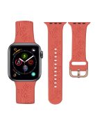 For Apple Watch 10 46mm / Ultra 2 / Ultra 49mm / 9 8 7 45mm / SE (2023) SE (2022) SE 6 5 4 44mm / 3 2 1 42mm Rose Silicone Band - Brown