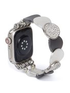 For Apple Watch 10 46mm / Ultra 2 / Ultra 49mm / 9 8 7 45mm / SE (2023) SE (2022) SE 6 5 4 44mm / 3 2 1 42mm Round Pieces Zinc Alloy Strap