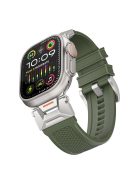 For Apple Watch 10 46mm / Ultra 2 / Ultra 49mm / 9 8 7 45mm / SE (2023) SE (2022) SE 6 5 4 44mm / 3 2 1 42mm Rubber Band Strap - Army Green