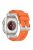 For Apple Watch 10 46mm / Ultra 2 / Ultra 49mm / 9 8 7 45mm / SE (2023) SE (2022) SE 6 5 4 44mm / 3 2 1 42mm Rubber Band Strap - Orange