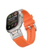 For Apple Watch 10 46mm / Ultra 2 / Ultra 49mm / 9 8 7 45mm / SE (2023) SE (2022) SE 6 5 4 44mm / 3 2 1 42mm Rubber Band Strap - Orange