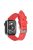 For Apple Watch 10 46mm / Ultra 2 / Ultra 49mm / 9 8 7 45mm / SE (2023) SE (2022) SE 6 5 4 44mm / 3 2 1 42mm Rubber Watch Band, Silver Buckle - Red