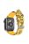 For Apple Watch 10 46mm / Ultra 2 / Ultra 49mm / 9 8 7 45mm / SE (2023) SE (2022) SE 6 5 4 44mm / 3 2 1 42mm Rubber Watch Band, Silver Buckle - Yellow