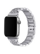 For Apple Watch 10 46mm / Ultra 2 / Ultra 49mm / 9 8 7 45mm / SE (2023) SE (2022) SE 6 5 4 44mm / 3 2 1 42mm S Pattern Metal Strap - Silver