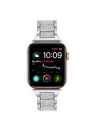 For Apple Watch 10 46mm / Ultra 2 / Ultra 49mm / 9 8 7 45mm / SE (2023) SE (2022) SE 6 5 4 44mm / 3 2 1 42mm S Pattern Metal Strap - Silver