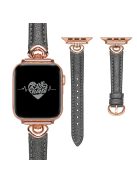 For Apple Watch 10 46mm / Ultra 2 / Ultra 49mm / 9 8 7 45mm / SE (2023) SE (2022) SE 6 5 4 44mm / 3 2 1 42mm Sheepskin Adjustable Watch Strap - Black