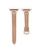 For Apple Watch 10 46mm / Ultra 2 / Ultra 49mm / 9 8 7 45mm / SE (2023) SE (2022) SE 6 5 4 44mm / 3 2 1 42mm Sheepskin Adjustable Watch Strap - Light Brown