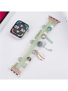 For Apple Watch 10 46mm / Ultra 2 / Ultra 49mm / 9 8 7 45mm / SE (2023) SE (2022) SE 6 5 4 44mm / 3 2 1 42mm Shell Beads Bands Three Rows - Green