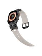 For Apple Watch 10 46mm / Ultra 2 / Ultra 49mm / 9 8 7 45mm / SE (2023) SE (2022) SE 6 5 4 44mm / 3 2 1 42mm Silicone Strap - Black+Starlight