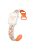 For Apple Watch 10 46mm / Ultra 2 / Ultra 49mm / 9 8 7 45mm / SE (2023) SE (2022) SE 6 5 4 44mm / 3 2 1 42mm Silicone Strap - Starlight+Orange