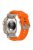 For Apple Watch 10 46mm / Ultra 2 / Ultra 49mm / 9 8 7 45mm / SE (2023) SE (2022) SE 6 5 4 44mm / 3 2 1 42mm Silicone Strap - Titanium+Orange