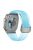 For Apple Watch 10 46mm / Ultra 2 / Ultra 49mm / 9 8 7 45mm / SE (2023) SE (2022) SE 6 5 4 44mm / 3 2 1 42mm Silicone Strap - Titanium+Transparent Blue