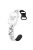 For Apple Watch 10 46mm / Ultra 2 / Ultra 49mm / 9 8 7 45mm / SE (2023) SE (2022) SE 6 5 4 44mm / 3 2 1 42mm Silicone Strap - White+Black