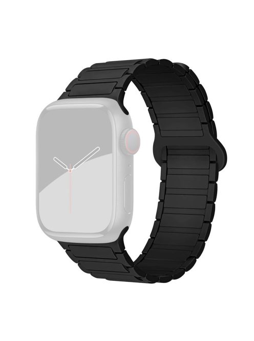 For Apple Watch 10 46mm / Ultra 2 / Ultra 49mm / 9 8 7 45mm / SE (2023) SE (2022) SE 6 5 4 44mm / 3 2 1 42mm Silicone Strap Magnetic - Black