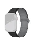 For Apple Watch 10 46mm / Ultra 2 / Ultra 49mm / 9 8 7 45mm / SE (2023) SE (2022) SE 6 5 4 44mm / 3 2 1 42mm Silicone Strap Magnetic - Black / Grey