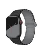 For Apple Watch 10 46mm / Ultra 2 / Ultra 49mm / 9 8 7 45mm / SE (2023) SE (2022) SE 6 5 4 44mm / 3 2 1 42mm Silicone Strap Magnetic - Black / Grey