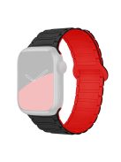 For Apple Watch 10 46mm / Ultra 2 / Ultra 49mm / 9 8 7 45mm / SE (2023) SE (2022) SE 6 5 4 44mm / 3 2 1 42mm Silicone Strap Magnetic - Black / Red