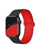 For Apple Watch 10 46mm / Ultra 2 / Ultra 49mm / 9 8 7 45mm / SE (2023) SE (2022) SE 6 5 4 44mm / 3 2 1 42mm Silicone Strap Magnetic - Black / Red