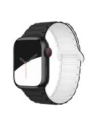 For Apple Watch 10 46mm / Ultra 2 / Ultra 49mm / 9 8 7 45mm / SE (2023) SE (2022) SE 6 5 4 44mm / 3 2 1 42mm Silicone Strap Magnetic - Black / White